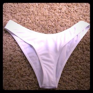 Ribbed White Swim Bottom ! Never worn ! 💕